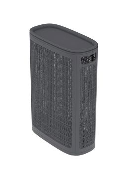 Плетёная корзина для белья сборная «Лён» 45 л (43х20х60 см) графит