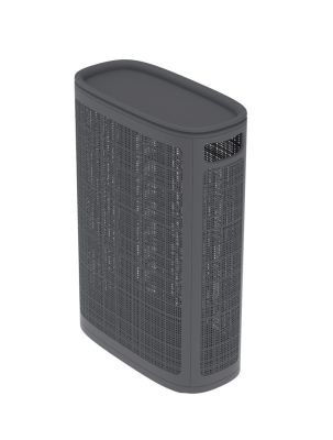 Плетёная корзина для белья сборная «Лён» 45 л (43х20х60 см) графит