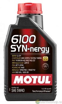 Моторное масло MOTUL 6100 SYN-NERGY 5W40 (1 л.)