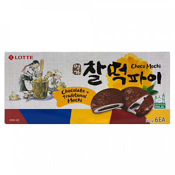 Рисовые пирожные моти с шоколадом RICE CHOCOPIE LOTTE, Корея, 210 г