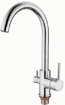 СМЕСИТЕЛЬ ДЛЯ КУХНИ LEDEME L4255-3, С ВЫХОДОМ ДЛЯ ПИТЬЕВОЙ ВОДЫ С ГАЙКОЙ