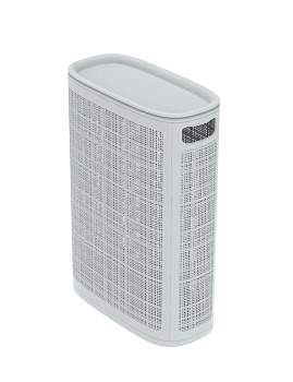 Плетёная корзина для белья сборная «Лён» 45 л (43х20х60 см) серый