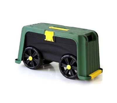 Ящик-подставка на колесах 4 в 1 (зеленый/черный)