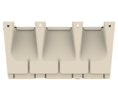 Фитомодуль с системой прикорневого полива 2л х3 (настенное кашпо) (59х25х27 см) (слоновая кость), комплет 9 шт