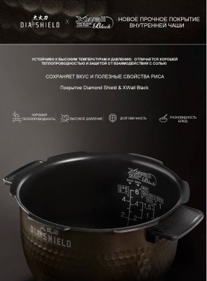 Рисоварка индукционная на 6 порций Cuckoo CRP-DHB0660FDM