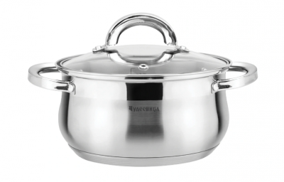 Кастрюля из нержавеющей стали c крышкой ЧУДЕСНИЦА КС-3503 