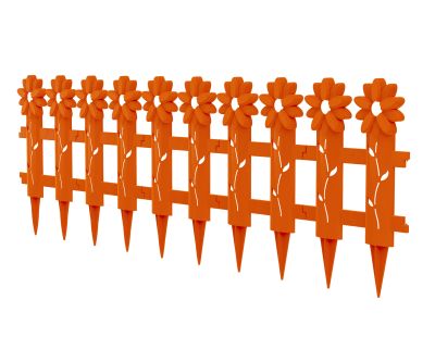 Заборчик декоративный "Ромашка" L-130см, 5 секций 41x26см