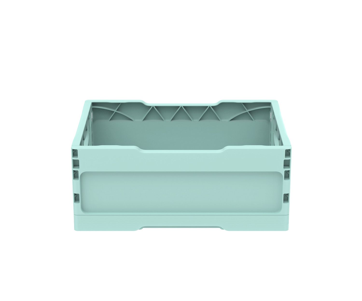 Ящик складной с кнопками-фиксаторами мята АП 483, комплект 14 штук