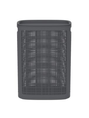 Плетёная корзина для белья сборная «Лён» 45 л (43х20х60 см) графит