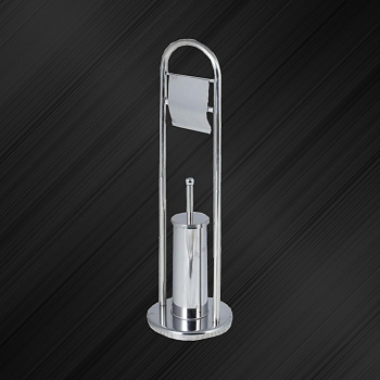 Держатель для бумаги и ершика напольный металлический "SOLINNE", 11163