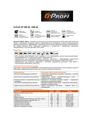 Моторное масло G-Profi GT 5W-30 20л