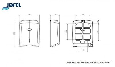 Диспенсер листовых полотенец Jofel АН37600