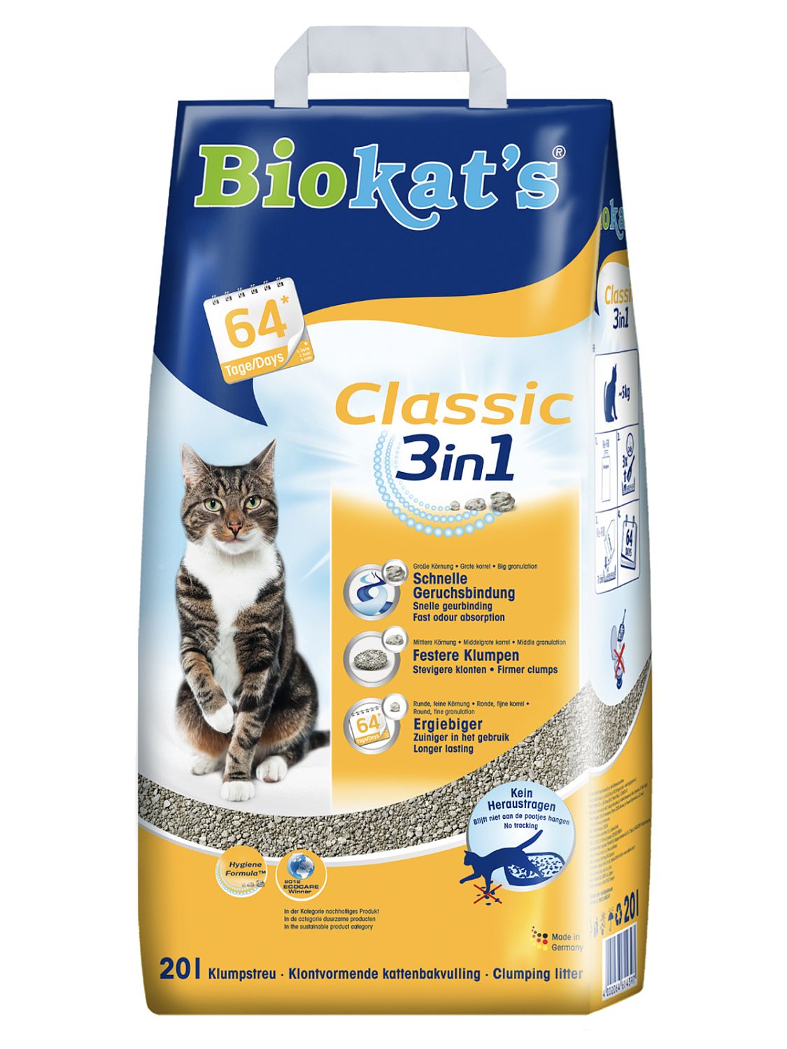 BIOKAT'S CLASSIC наполнитель комкующийся 20 л (20 кг)
