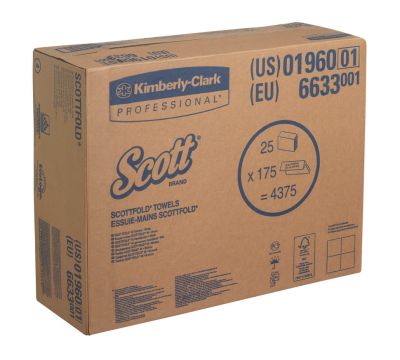 Бумажные полотенца в пачках Kimberly-Clark SCOTT Scottfold 6633