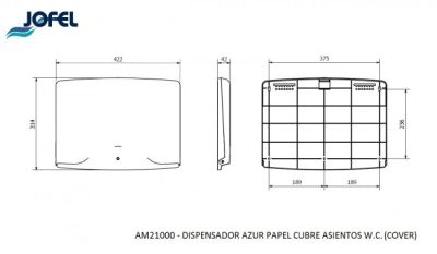 Диспенсер бумажных покрытий на сиденье унитаза Jofel AM21000