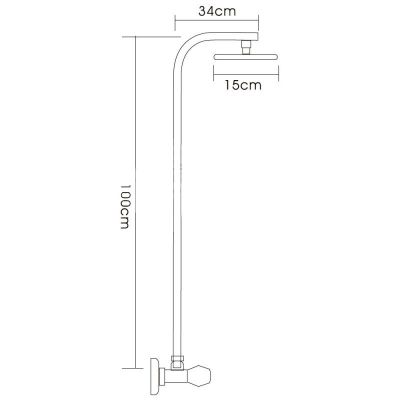 ДУШЕВАЯ СТОЙКА СО СМЕСИТЕЛЕМ LEDEME L2394 С ТРОПИЧЕСКИМ ДУШЕМ, КЕРАМИКА