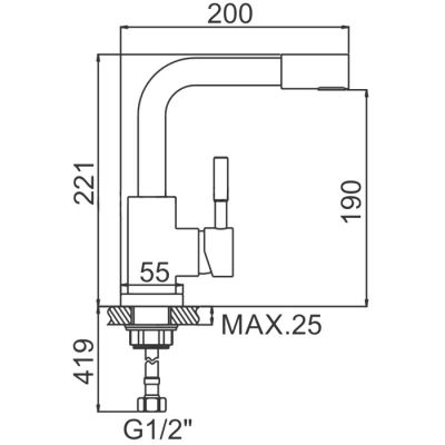 СМЕСИТЕЛЬ ДЛЯ УМЫВАЛЬНИКА LEDEME L1098-4, НЕРЖАВЕЙКА