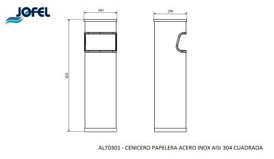 Урна-пепельница Jofel AL70301 20л
