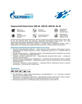 Моторное масло Gazpromneft Diesel Extra 10W-40 1л