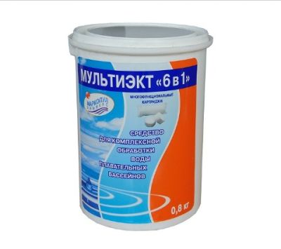 Средство для бассейна Маркопул Мультиэкт 6в1, 0,8кг