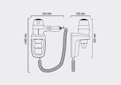 Гостиничный фен Valera Hairdryer Silent Jet Protect 2000, 586.10/044.04