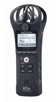 Zoom H1n портативный стереофонический рекордер со встроенными XY микрофонами 90°, монохромный диспле