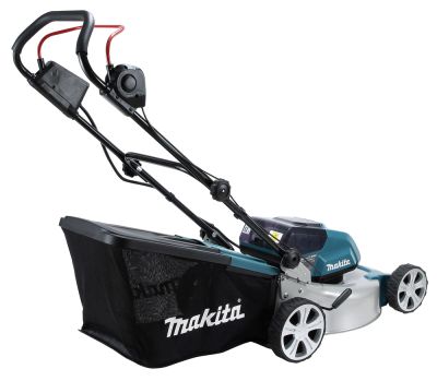 Газонокосилка аккумуляторная Makita DLM460PT2 LXT BL 2х18В, металлическая дека 46 см, травосбор 50 л, 3в1, BL1850Bx2 ш, без ЗУ