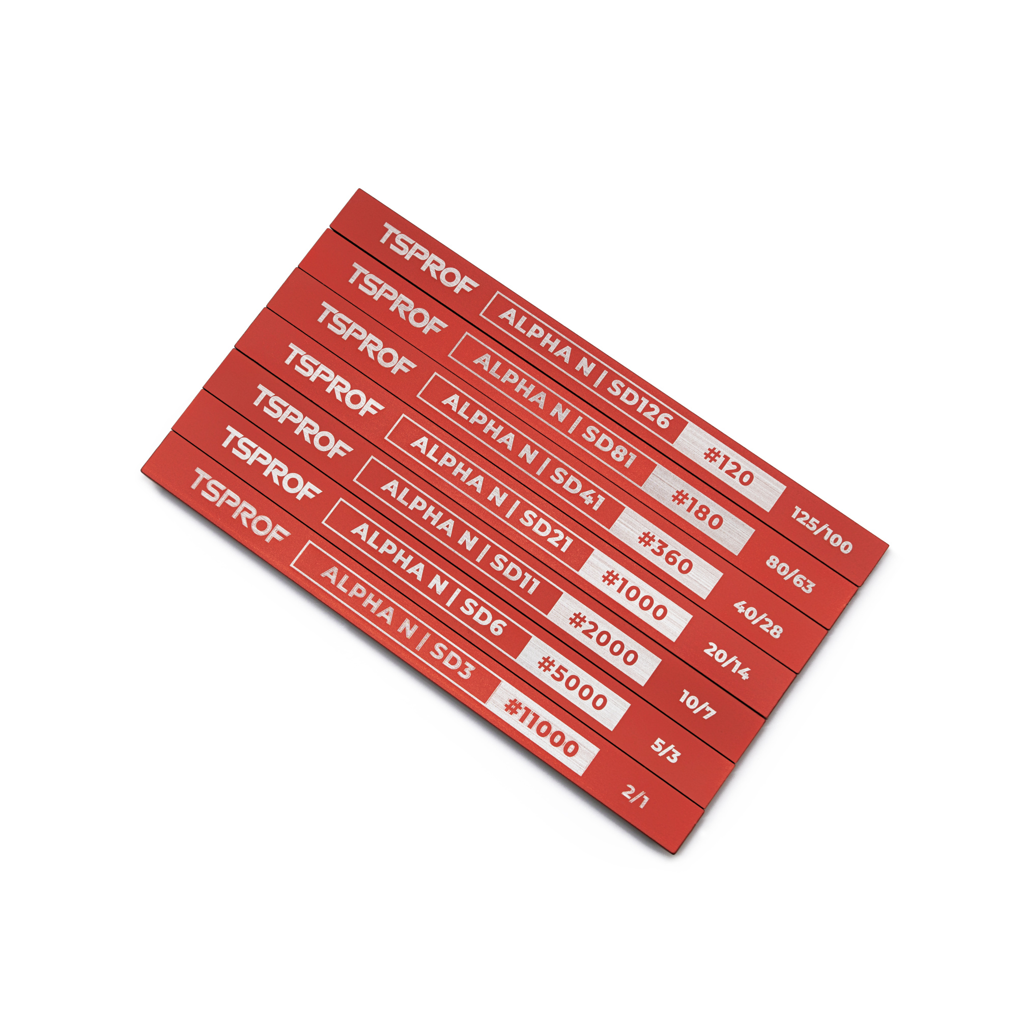 Набор алмазных брусков для заточки TSPROF Alpha N SD126 — SD3 (7 шт.)