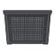 Плетёная корзина для хранения с крышкой «Лён» 65 л (568х400х391 мм) графит