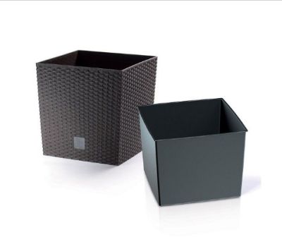 Кашпо для цветов Prosperplast Rato Low 15,8+11л, венге