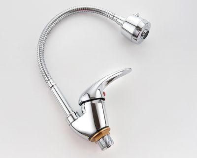 СМЕСИТЕЛЬ ДЛЯ КУХНИ LEDEME L4302-B ГИБКИЙ ИЗЛИВ