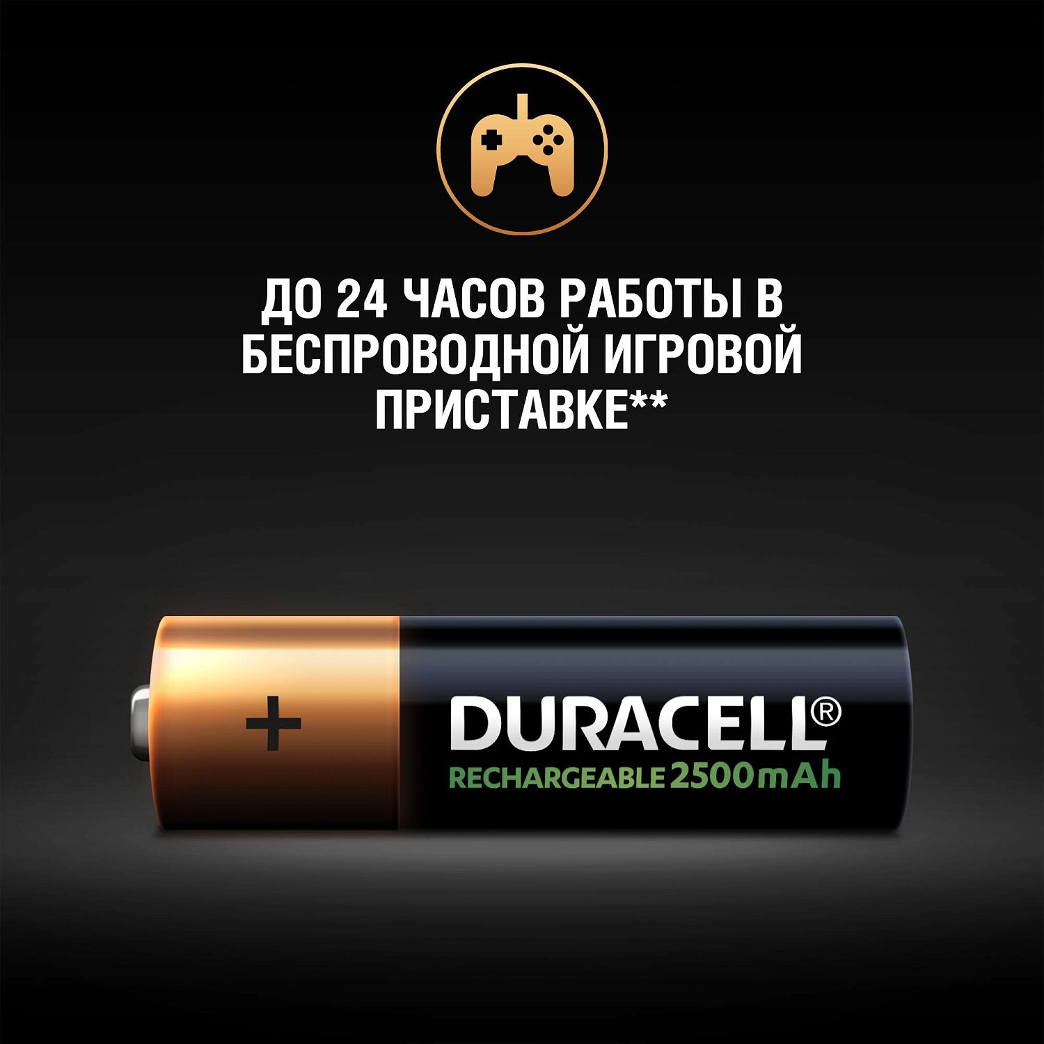 Аккумулятор Duracell HR6-4BL 1.2V, 2500mAh NiMh, размер "AA"