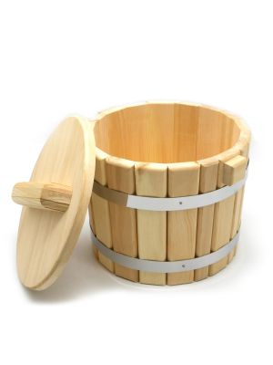 Деревянное ведро для риса с крышкой 5л, ХангириКо