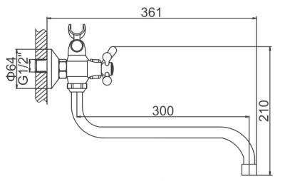 СМЕСИТЕЛЬ ДЛЯ ВАННЫ И ДУША LEDEME L2226