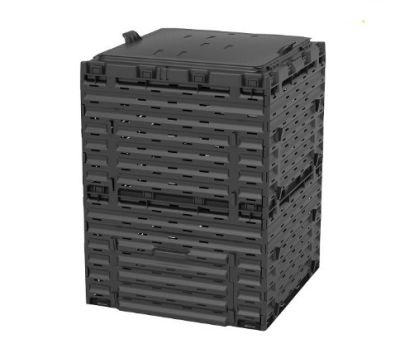 Компостер Piteco с крышкой 300 л чёрный