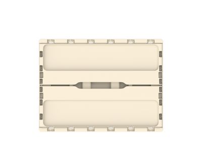 Ящик складной с кнопками-фиксаторами слоновая кость АП 484, комплект 14 штук