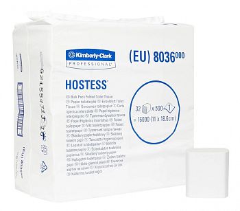 Туалетная бумага в пачках Kimberly-Clark HOSTESS 8036 однослойная