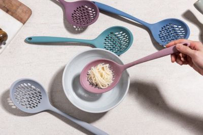 Силиконовая ложка - шумовка KF Pastel