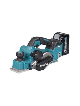 Рубанок аккумуляторный  Makita KP001GZ б\щет, 40В, XGT, 15000 об\м, ширина 82 мм, глуб. 4 мм, 3.7 кг, XPT, AWS, без акб и ЗУ