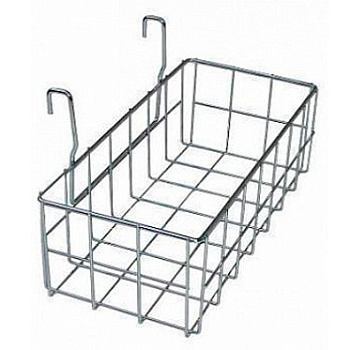 Металлическая сетчатая корзинка для одноведерных уборочных тележек 02.150
