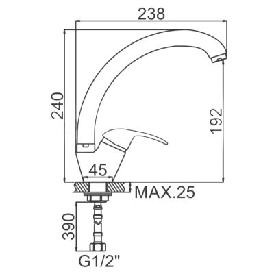 СМЕСИТЕЛЬ ДЛЯ КУХНИ LEDEME L5915