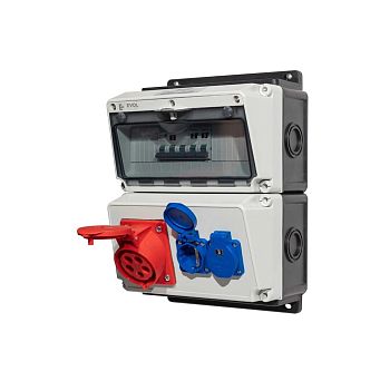 Навесной щит с розетками 220В + 380В EVOL BlockBox 0104-002-1