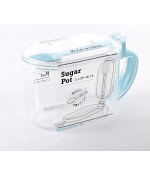 Ёмкость для хранения сыпучих продуктов с крышкой (Голубой цвет), Japan Premium