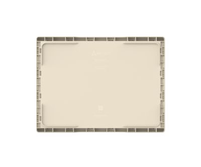 Ящик складной с перфорированными стенками и кнопками-фиксаторами (слоновая кость) АП 487, комплект 14 штук