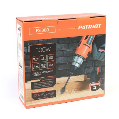 Дрель-шуруповерт сетевая PATRIOT FS 300, 300 Вт