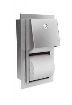 Диспенсер для двух бытовых рулонов туалетной бумаги, встраиваемый в стену MERIDA  "TRADITIONAL" 0031