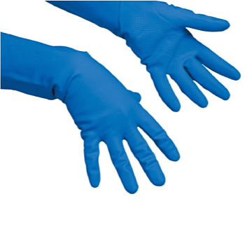 Перчатки резиновые многоцелевые Vileda голубые 10 пар