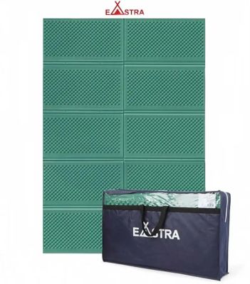 Складной кемпинговый ПЭТ коврик для пикника и отдыха на природе (хаки) 140х200 см