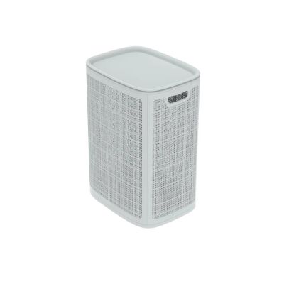 Плетёная корзина для белья сборная «Лён» 75 л (43х32.1х60 см) серый