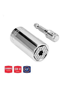 Универсальная торцевая головка 3/8" (7-19мм) + адаптер WORKPRO